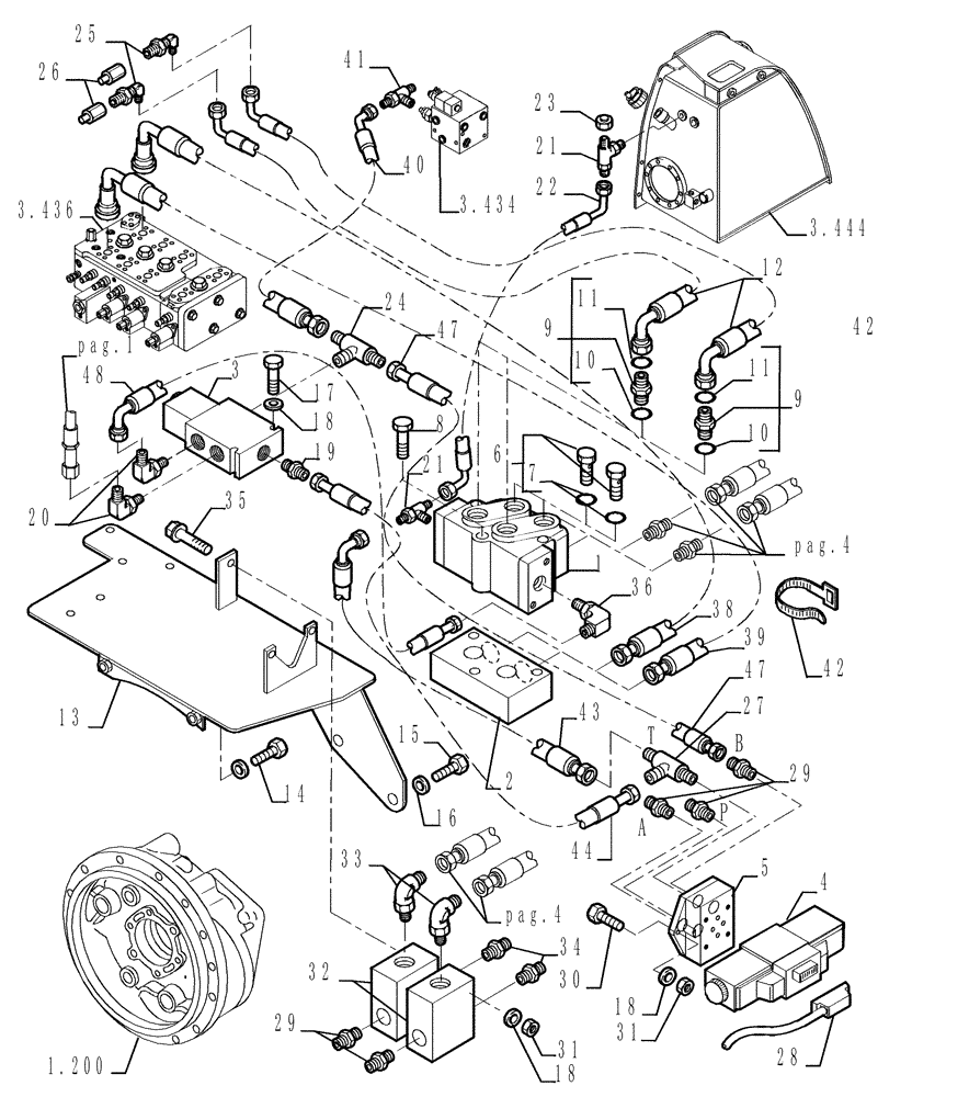 Схема запчастей Case 1850K - (9.478[03]) - HYDRAULIC FUNCTION - PAT- OPTIONAL CODE 784341001 (19) - OPTIONS