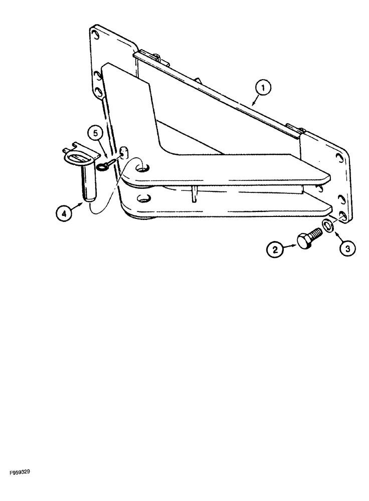 Схема запчастей Case 1150G - (9-010) - DRAWBAR, MODELS WITHOUT REAR-MOUNTED EQUIPMENT (05) - UPPERSTRUCTURE CHASSIS