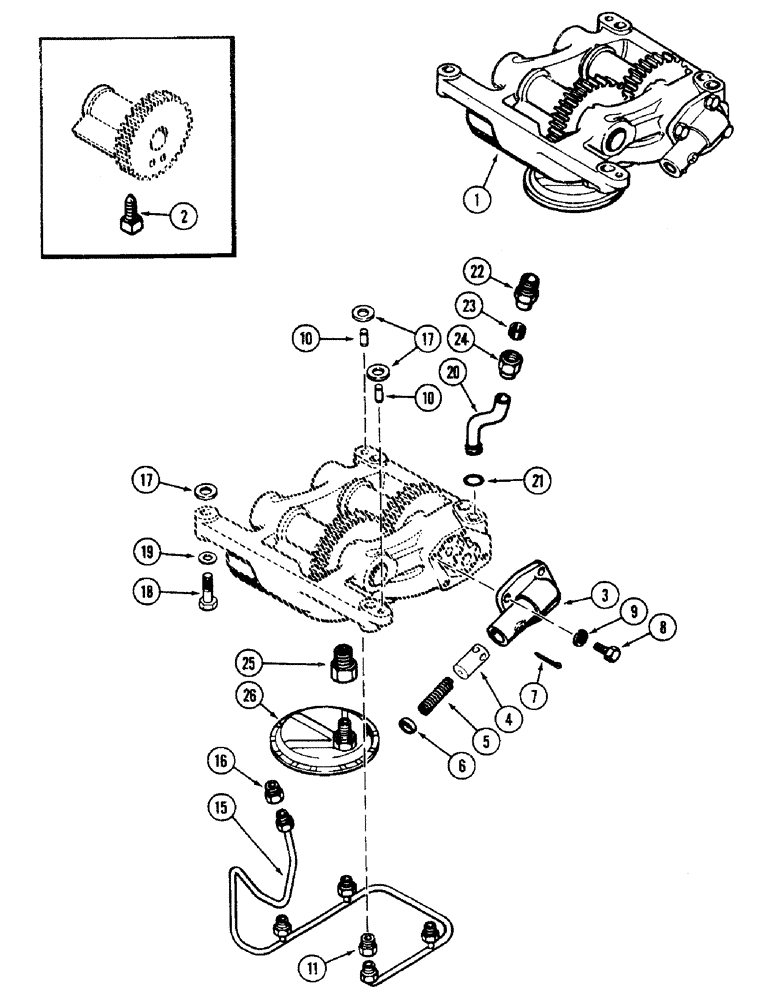 Схема запчастей Case 475 - (028) - BALANCER AND OIL PUMP, 336BD DIESEL ENGINE (10) - ENGINE