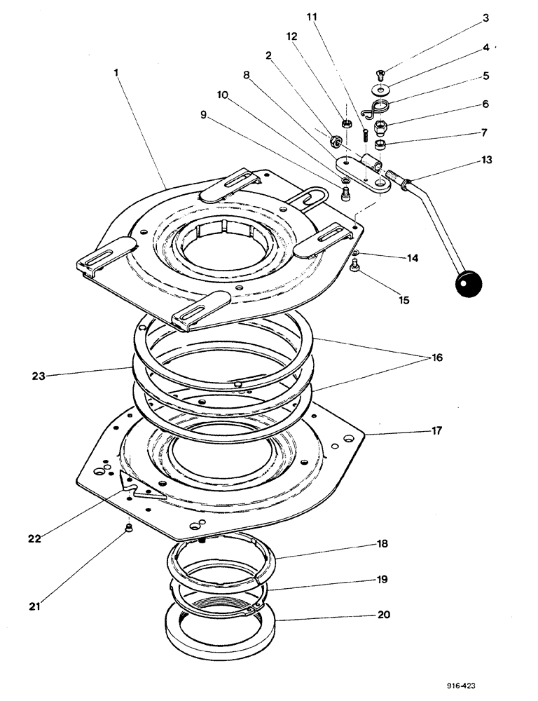 Схема запчастей Case 580F - (331C) - SWIVEL PLATE, FOR SWEDEN (90) - PLATFORM, CAB, BODYWORK AND DECALS