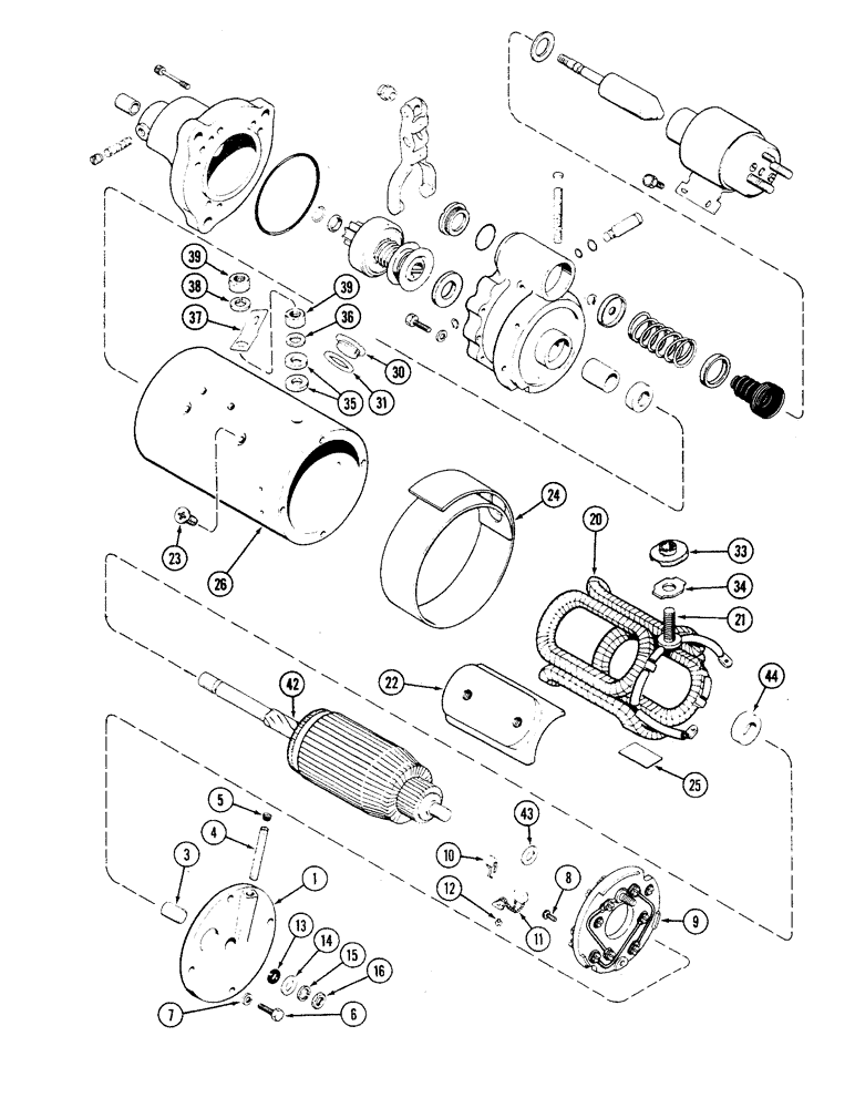 Схема запчастей Case 475 - (076) - A64907 STARTER, DELCO-REMY NO. 1113399 (55) - ELECTRICAL SYSTEMS
