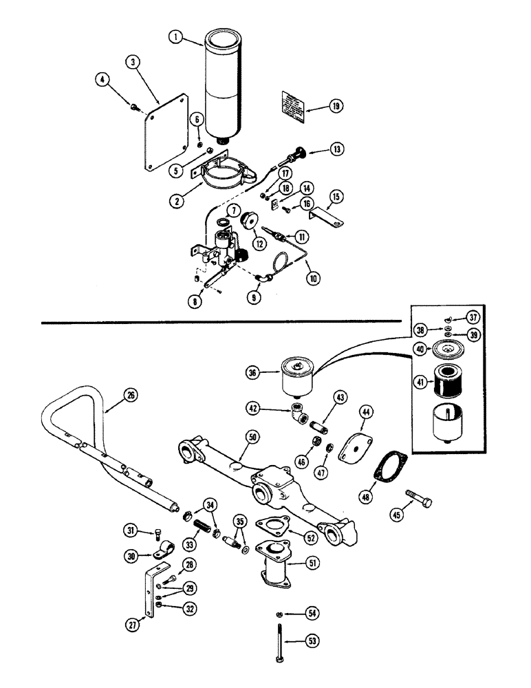Схема запчастей Case W9E - (011A) - STARTING AID KIT, (401B) DIESEL ENGINE, CRANKCASE VENT (02) - ENGINE