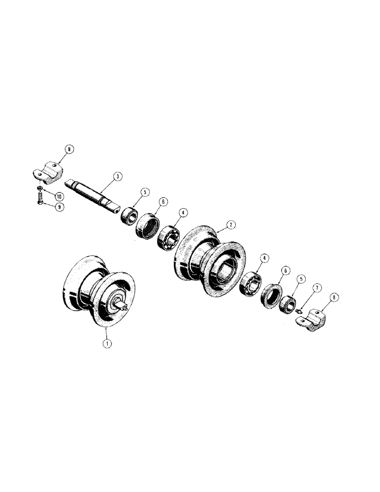 Схема запчастей Case 310 - (078[1]) - TRACK ROLLER (04) - UNDERCARRIAGE