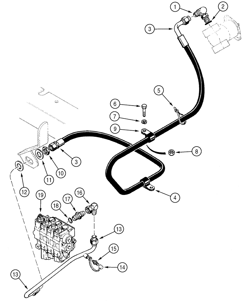 Схема запчастей Case 650H - (08-03) - HYDRAULICS EQUIPMENT (08) - HYDRAULICS