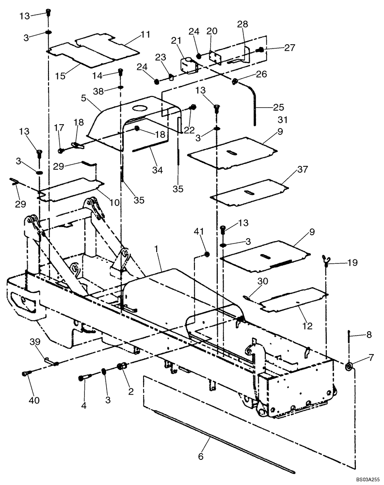 Схема запчастей Case 688G - (9-04) - PLATE, COVERS & RELATED PARTS (SERIES 2 BSN 686GXR JFE0001848, 688G JFE0003613) (09) - CHASSIS/ATTACHMENTS