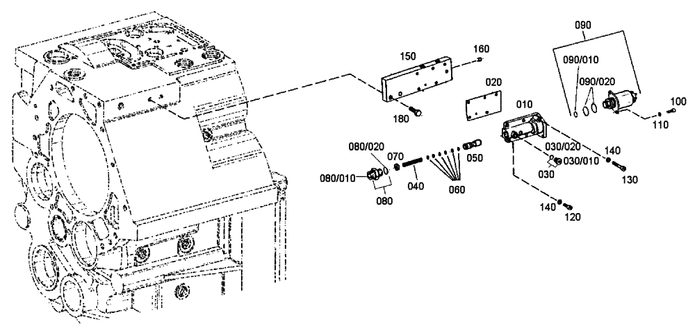 Схема запчастей Case 340 - (18A00000597[001]) - CONTROL UNIT (03) - Converter / Transmission