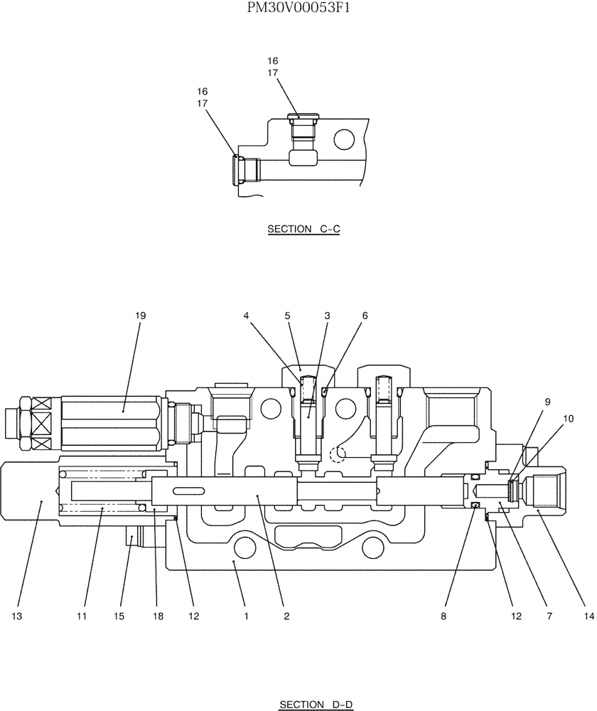Схема запчастей Case CX27B - (07-012) - VALVE ASSY, CONTROL (SUPPLY & STRAIGHT TRAVEL) (35) - HYDRAULIC SYSTEMS