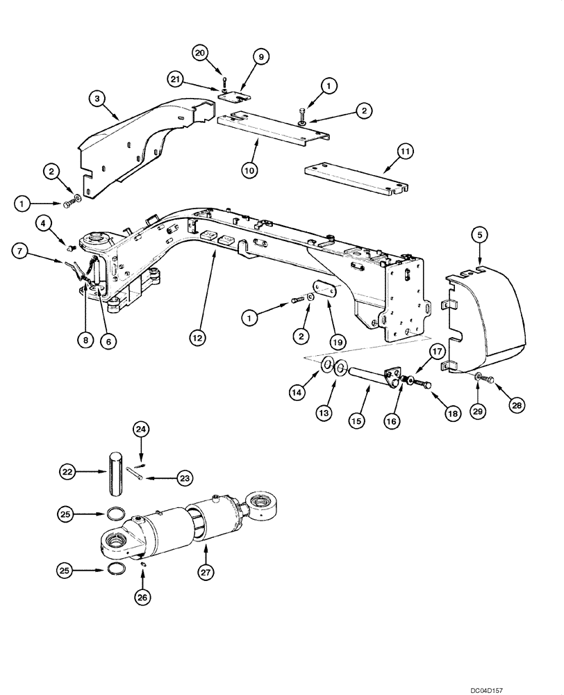 Схема запчастей Case 885 - (09.01[00]) - FRONT CHASSIS (09) - CHASSIS