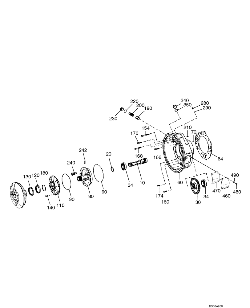 Схема запчастей Case 1221E - (06-04[01]) - TRANSMISSION - INPUT SHAFT AND HOUSING (11LH-01100) (3) (06) - POWER TRAIN