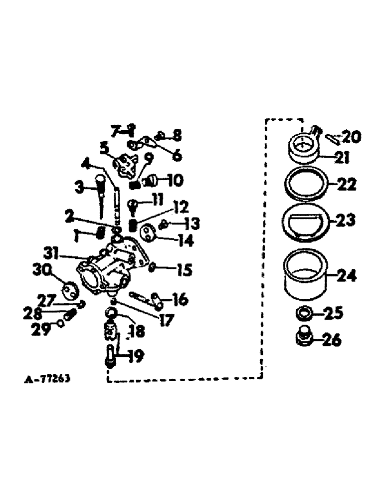 Схема запчастей Case 4120 - (12-4) - POWER, CARBURETOR (04) - Drive Train