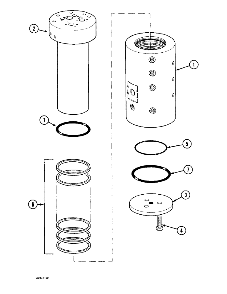 Схема запчастей Case 888 - (8C-20) - TURNTABLE LEVELER HYDRAULIC SWIVEL, P.I.N. 106801 AND 106802 (08) - HYDRAULICS