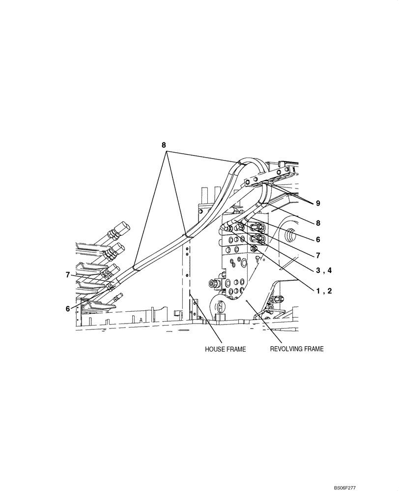 Схема запчастей Case CX135SR - (08-056B) - HYDRAULIC CIRCUIT - DOUBLE OPTION - OFFSET BACKHOE BOOM (08) - HYDRAULICS