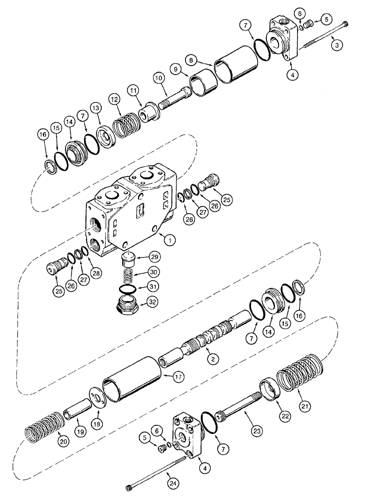 Схема запчастей Case 921B - (8-028) - LOADER LIFT SECTION (08) - HYDRAULICS