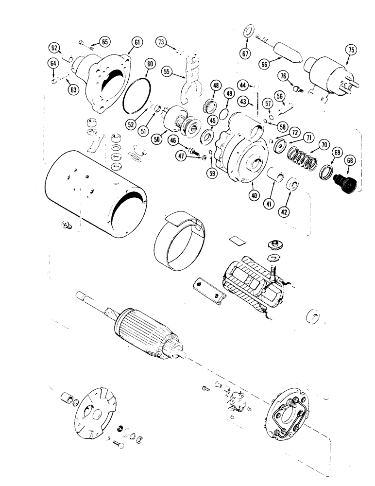Схема запчастей Case 475 - (086) - A149056 STARTER, DELCO-REMY NO. 1113399 (55) - ELECTRICAL SYSTEMS