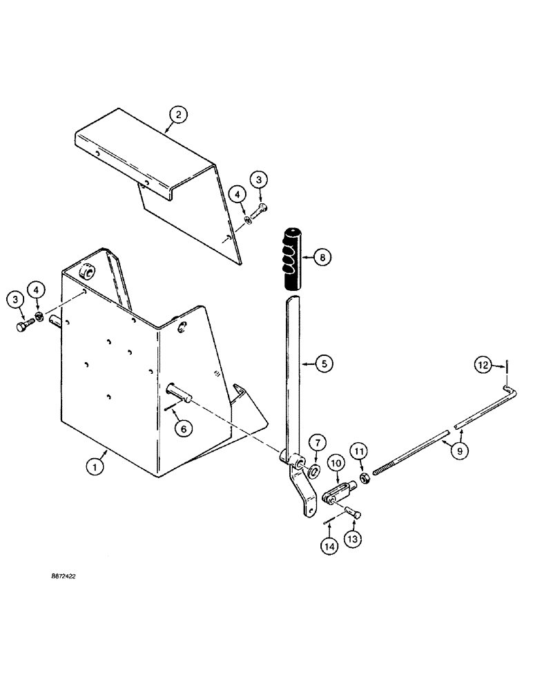 Схема запчастей Case TF300 - (6-40) - CONSOLE, CONTROLS, AND LINKAGE, USED ON MODELS WITH BACKFILL (06) - POWER TRAIN