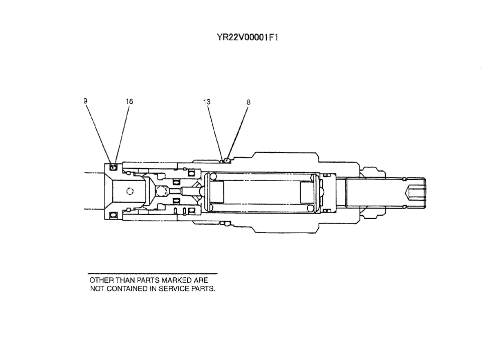 Схема запчастей Case CX50B - (07-043) - VALVE ASSY, RELIEF (YR22V00001F1) ELECTRICAL AND HYDRAULIC COMPONENTS