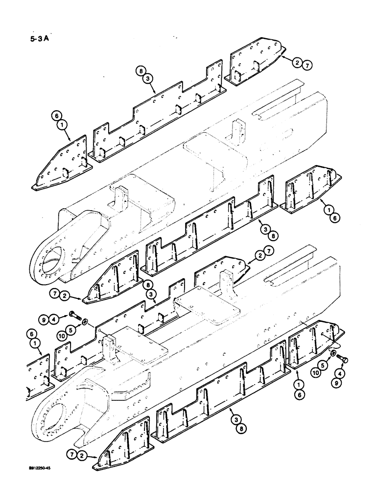 Схема запчастей Case 1187C - (5-03A) - TRACK GUIDES (11) - TRACKS/STEERING