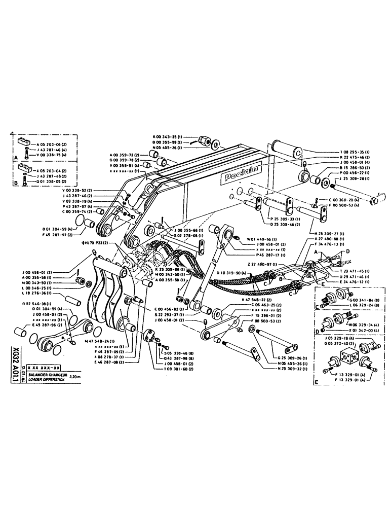 Схема запчастей Case 160CK - (296) - LOADER DIPPERSTICK (14) - DIPPERSTICKS