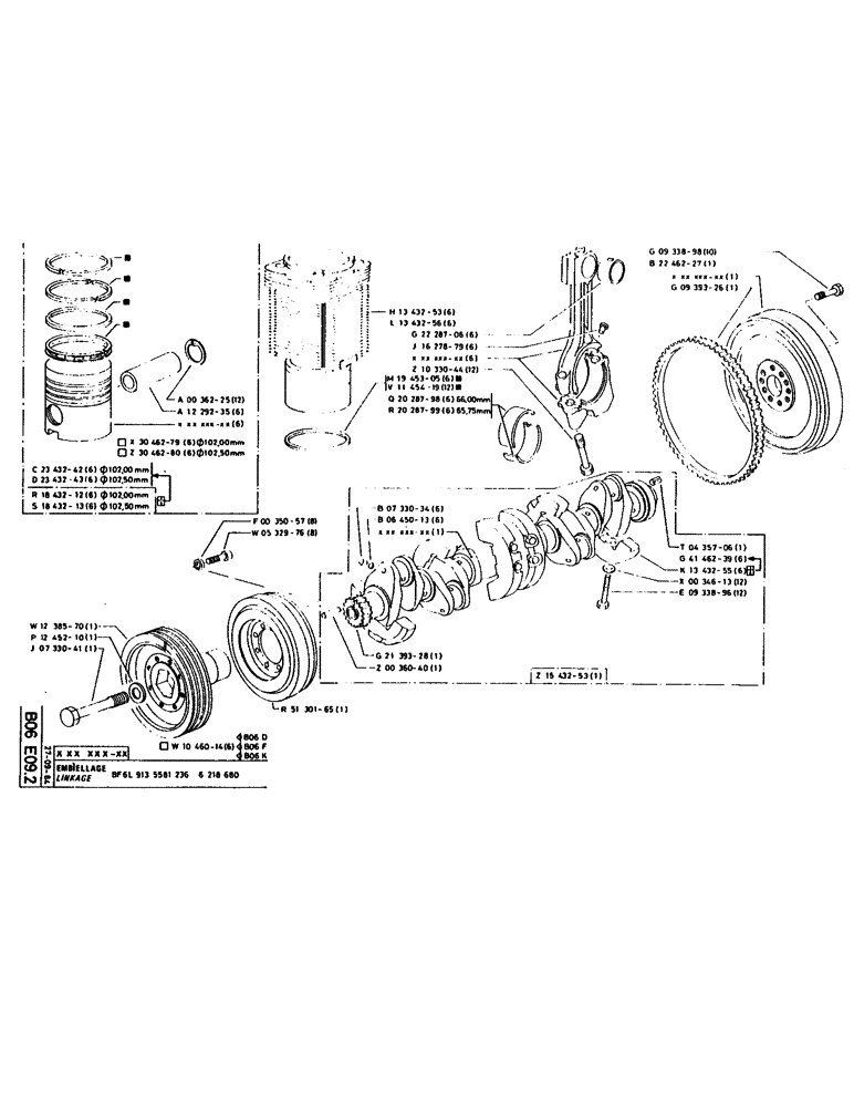 Схема запчастей Case 160CK - (062) - LINKAGE (05) - UPPERSTRUCTURE CHASSIS