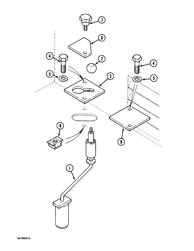 Схема запчастей Case 1088 - (9D-22) - TURNTABLE LOCK (09) - CHASSIS/ATTACHMENTS