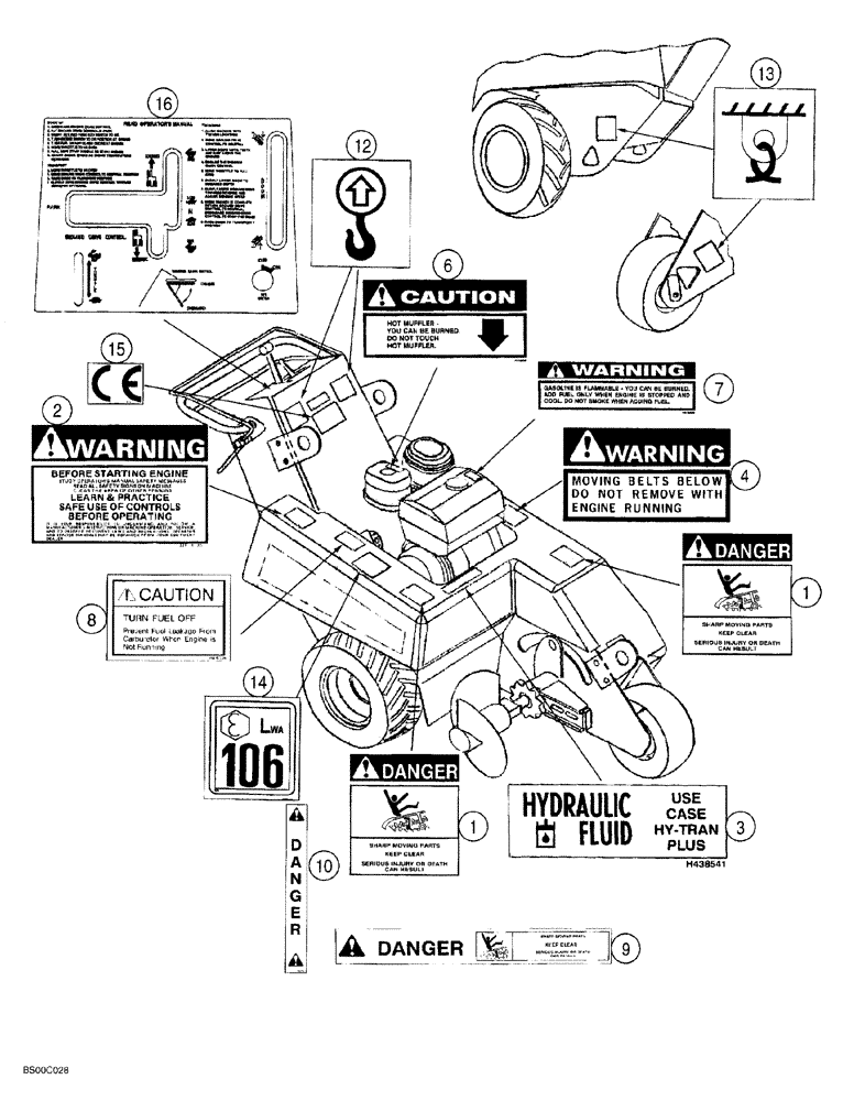 Схема запчастей Case 60 - (09-14) - DECALS - ENGLISH (60 TRENCHER) 