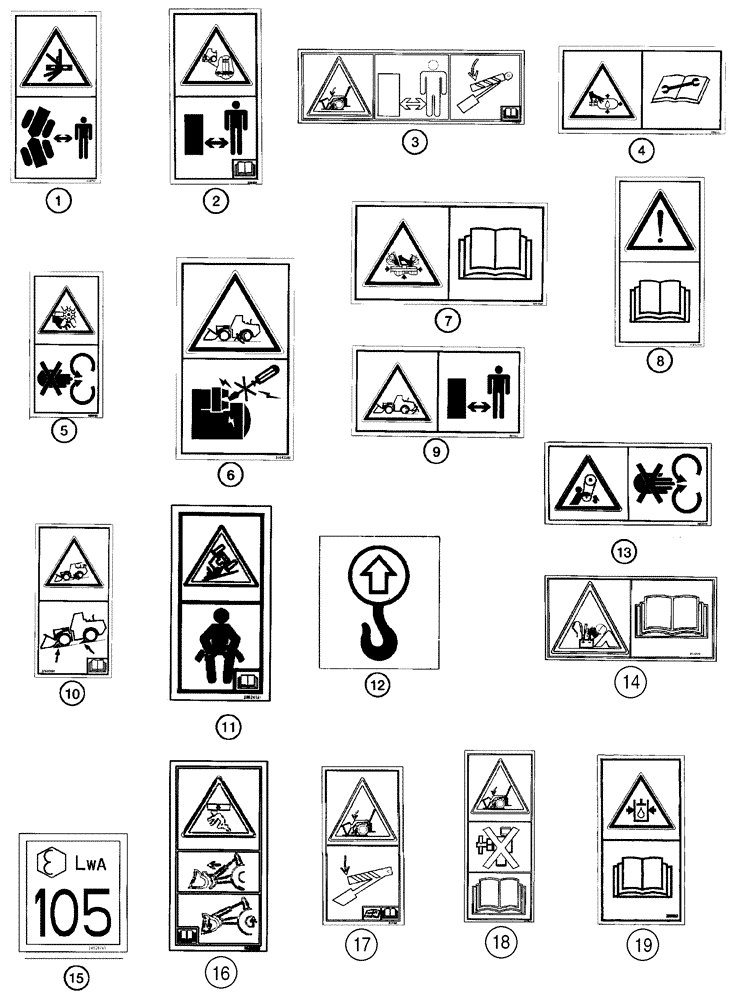 Схема запчастей Case 521D - (09-59) - DECALS (EUROPE ONLY) (09) - CHASSIS