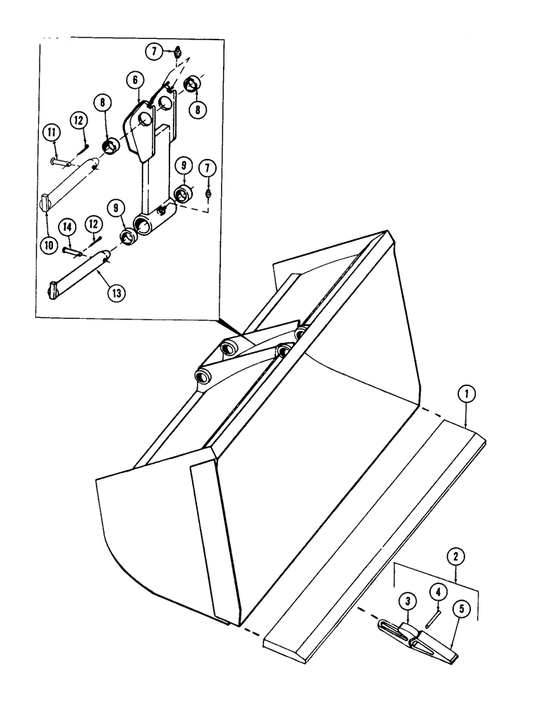Схема запчастей Case 880 - (290) - FRONT LOADER BUCKET (19) - BUCKETS