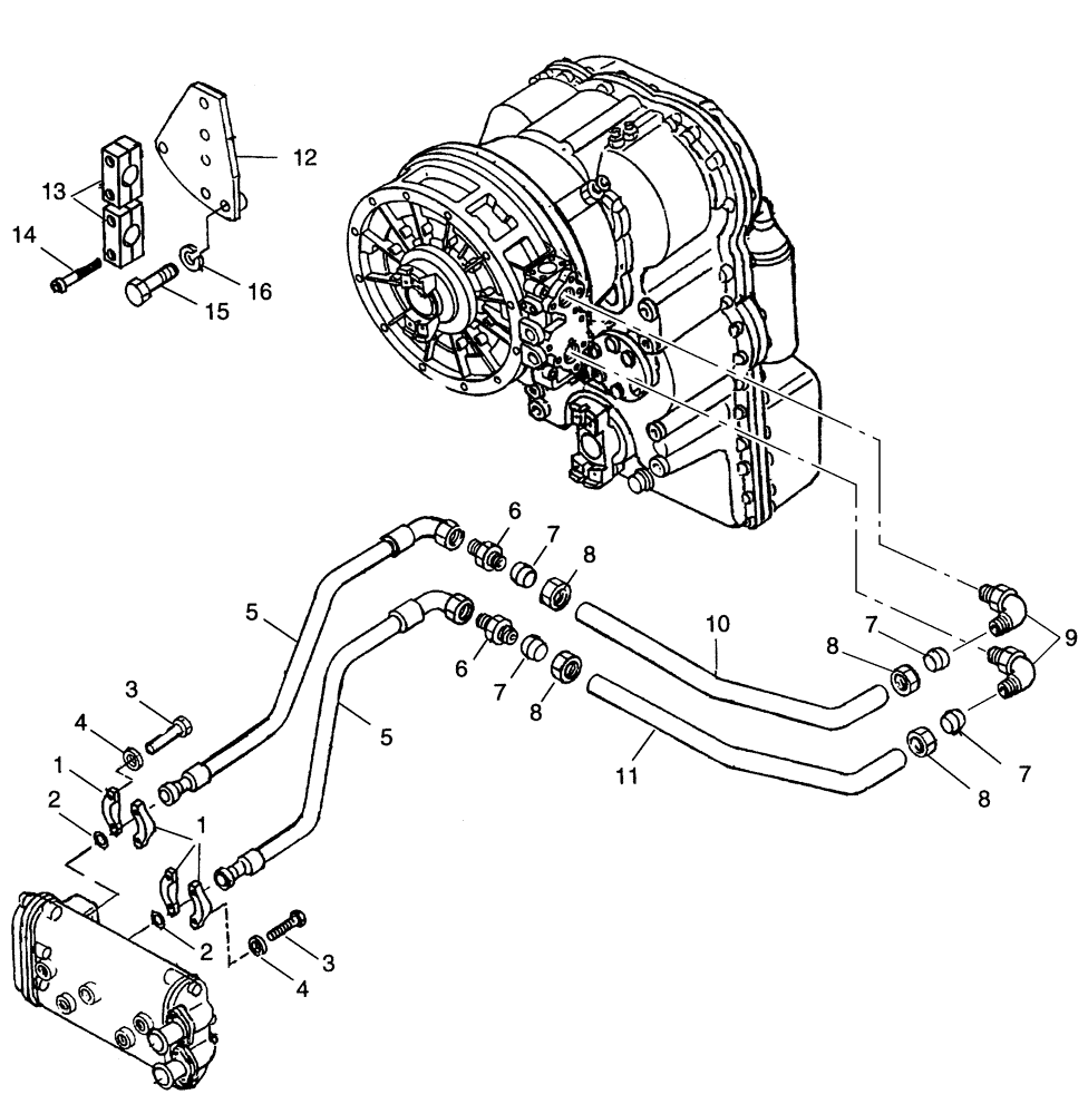 Схема запчастей Case 325 - (1.211/1[31]) - TRANSMISSION - COMPONENTS - RETARDER OPTION (87453161) (03) - Converter / Transmission