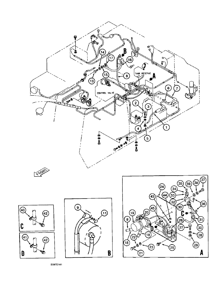 Схема запчастей Case 9040B - (4-18) - BATTERY CABLE,ENG GROUND CBL & BTRY RELAY,PRIOR TO PIN DAC04#2001 (04) - ELECTRICAL SYSTEMS