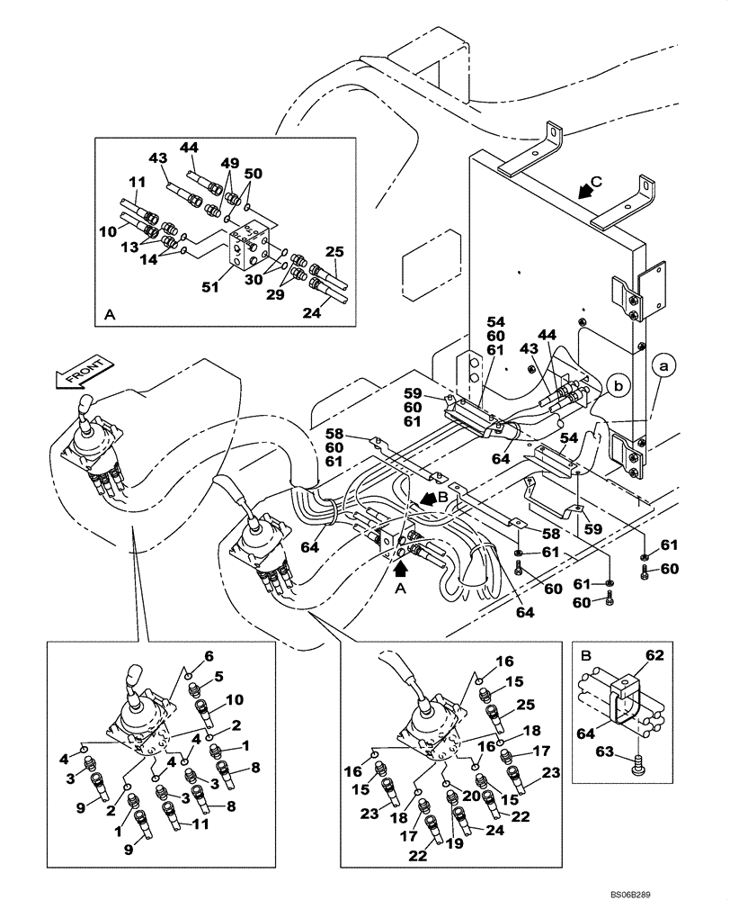 Схема запчастей Case CX700 - (08-029-00[01]) - HYDRAULIC CIRCUIT - ATTACHMENT CONTROL VALVE PILOT (08) - HYDRAULICS