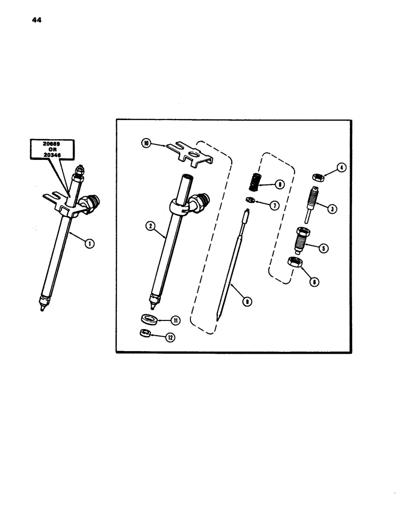 Схема запчастей Case 680E - (044) - INJECTOR NOZZLES, 336BD DIESEL ENGINE (10) - ENGINE