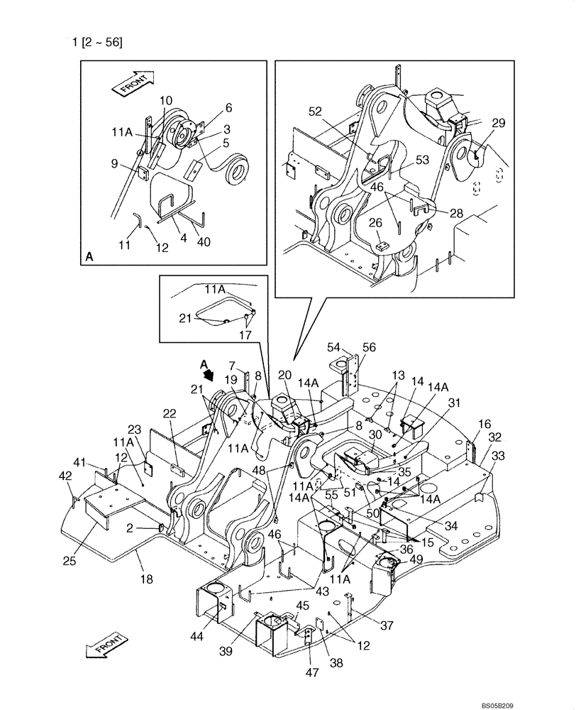 Схема запчастей Case CX225SR - (09-02) - TURNTABLE (09) - CHASSIS
