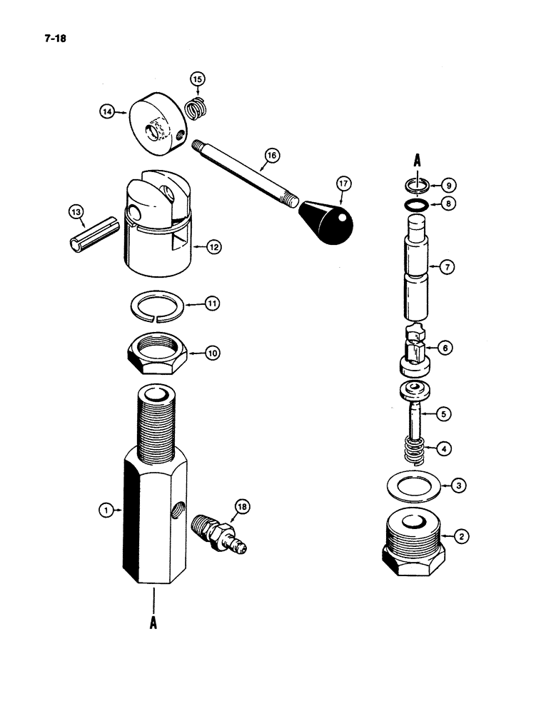 Схема запчастей Case W11B - (7-018) - L73860 CLUTCH CUTOUT VALVE (07) - BRAKES
