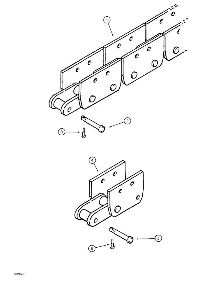 Схема запчастей Case 760 - (09-084) - ANTI-BACKFLEX DIGGING CHAINS, 110,000 POUND CHAINLINE (89) - TOOLS
