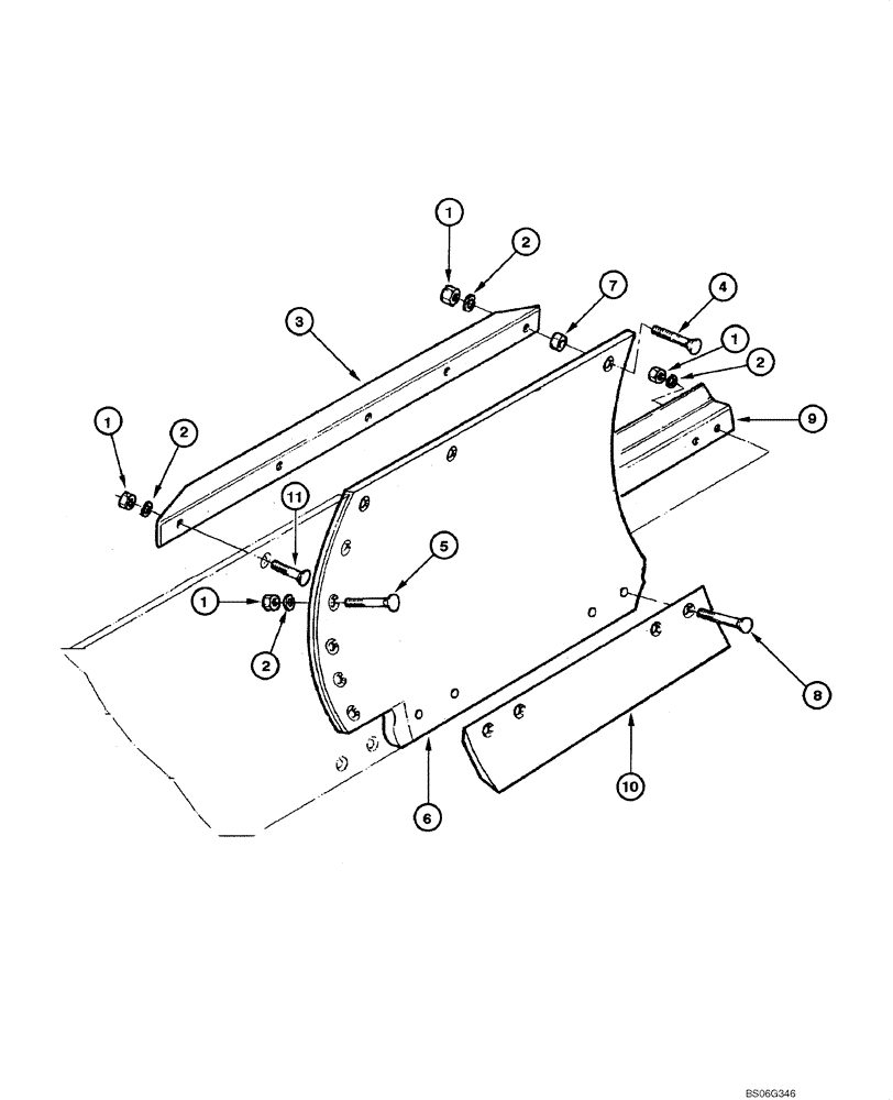 Схема запчастей Case 865 - (09.13[00]) - MOLDBOARD EXTENSION RH - ASSEMBLY (OPTIONAL) (09) - CHASSIS
