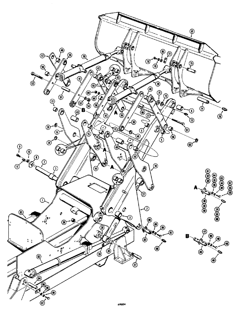 Схема запчастей Case W8C - (196) - LOADER LIFT FRAME AND RELATED PARTS (88) - ACCESSORIES