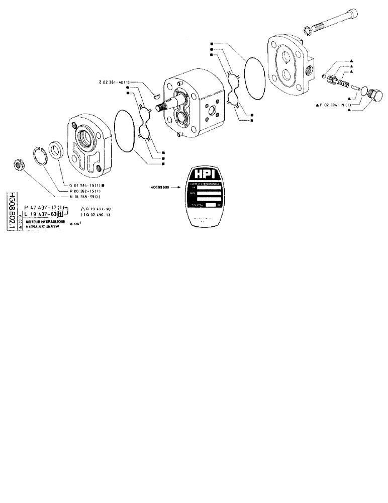 Схема запчастей Case 90BCL - (246) - HYDRAULIC MOTOR (07) - HYDRAULIC SYSTEM