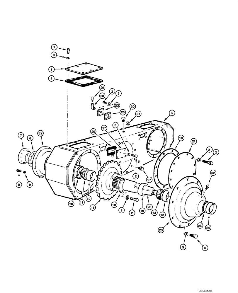 Схема запчастей Case 845 DHP - (06.38[00]) - REAR AXLE GRAZIANO - TANDEM (06) - POWER TRAIN