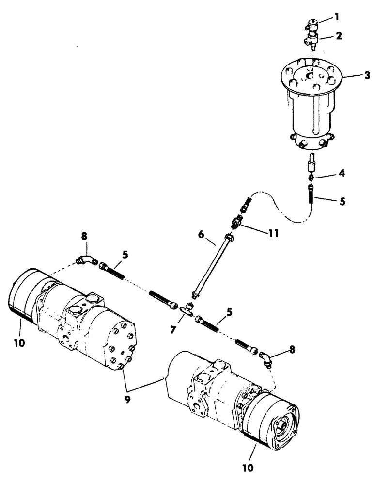 Схема запчастей Case 40BLC - (124) - DRIVE BRAKE TUBINGS (04) - UNDERCARRIAGE