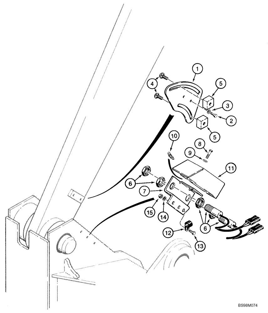 Схема запчастей Case 821C - (09-02) - CONTROL - BUCKET HEIGHT AND RETURN-TO-TRANSPORT (09) - CHASSIS