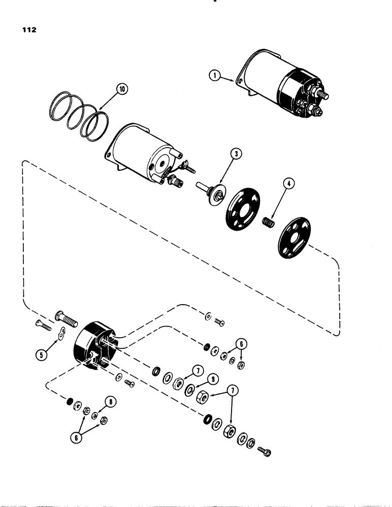Схема запчастей Case 1845S - (112) - G44891 SOLENOID, (188) DIESEL ENGINE (55) - ELECTRICAL SYSTEMS