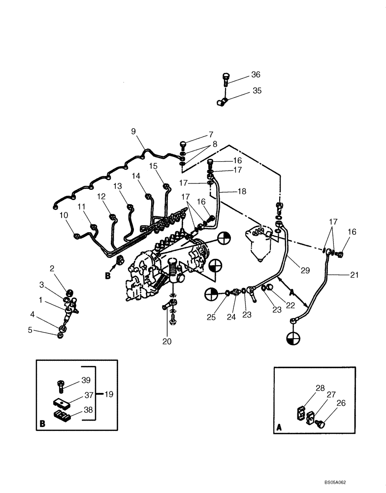 Схема запчастей Case CX225SR - (03-05) - FUEL SYSTEM (03) - FUEL SYSTEM