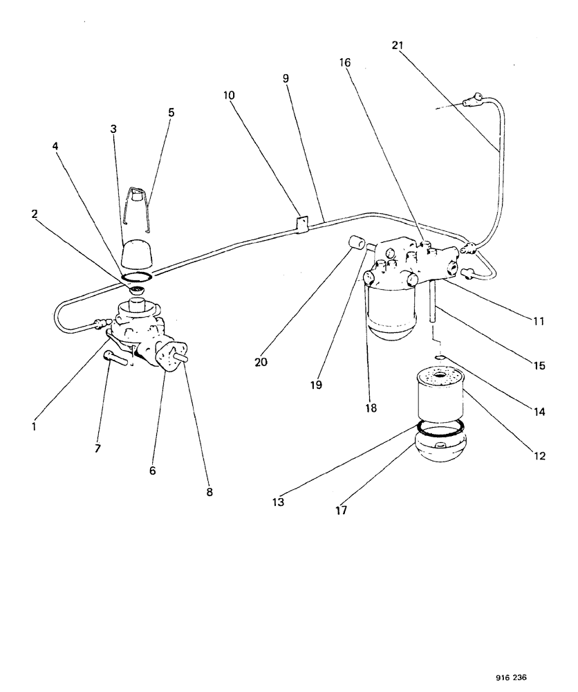 Схема запчастей Case 580F - (026) - ENGINE, FUEL FEED PUMP, FILTERS AND PIPES (10) - ENGINE