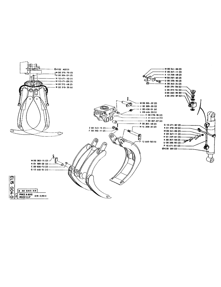 Схема запчастей Case LC80 - (155) - WOOD CLIP 