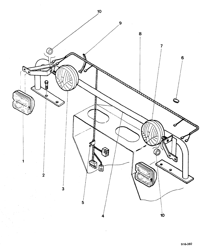 Схема запчастей Case 580F - (368) - HEAD LAMPS, WITHOUT CAB (55) - ELECTRICAL SYSTEMS