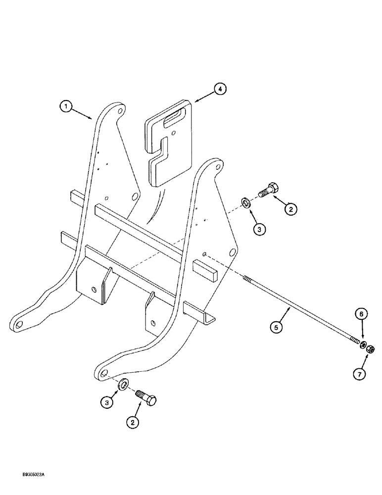 Схема запчастей Case 560 - (9-010) - FRONT COUNTERWEIGHTS (09) - CHASSIS/ATTACHMENTS