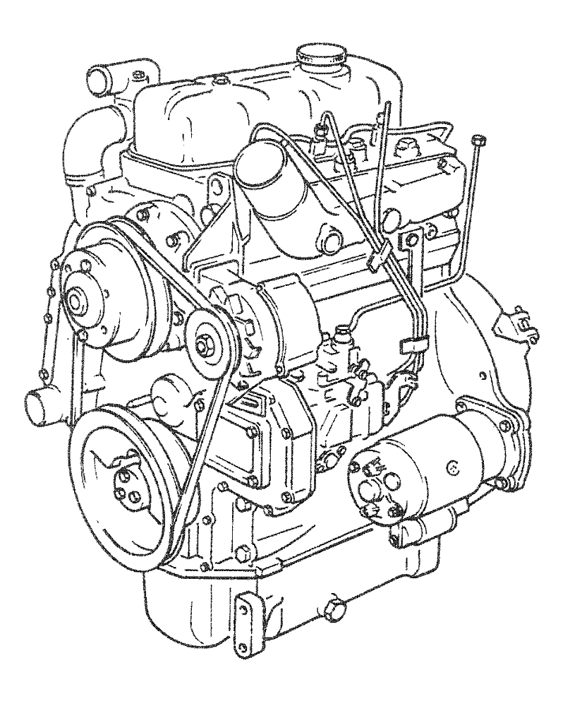 Схема запчастей Case 380B - (2-02) - SERVICE ENGINES (02) - ENGINE
