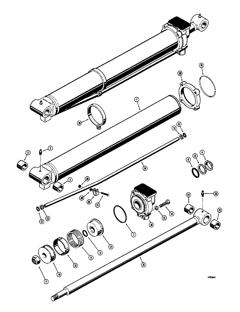 Схема запчастей Case W8C - (240) - A17882 AND A17883 LOADER LIFT CYLINDERS (08) - HYDRAULICS