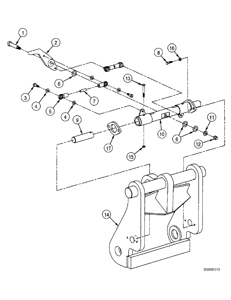 Схема запчастей Case 686G - (9-42) - QUICK ATTACH APRON (ALL 686G MODELS; BSN 686GXR JFE0001848; 688G JFE0003613) (09) - CHASSIS/ATTACHMENTS
