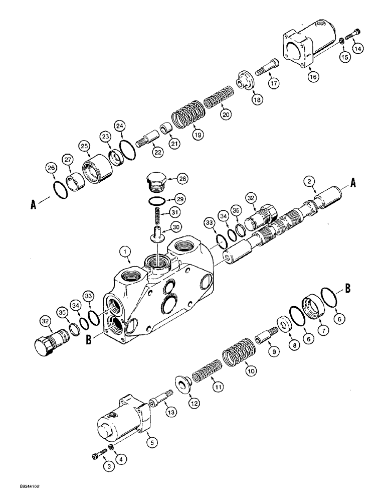 Схема запчастей Case 821B - (8-28) - LOADER LIFT SECTION - S300881 (08) - HYDRAULICS